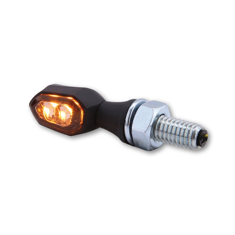 "Highsider Smart Crumb LED" juodos ir dūminės spalvos motociklų mirksintys žibintai