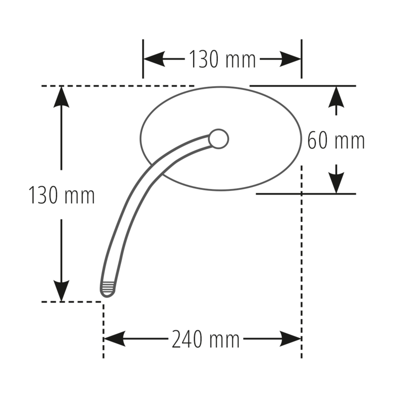 Galinio vaizdo veidrodėlis Highsider Smart Luca kairė/dešinė juoda
