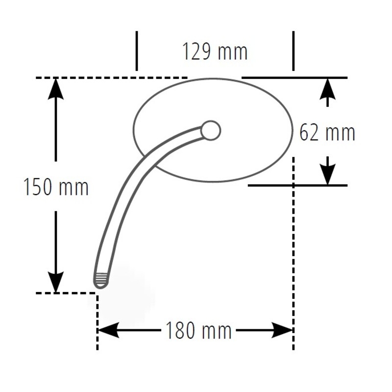 Galinio vaizdo veidrodėlis Highsider Smart Agila kairė/dešinė juoda