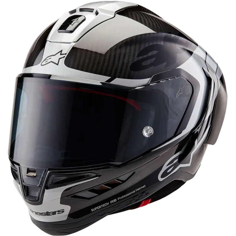 "Alpinestars Supertech R-10 Element carbon silver-black" integralus motociklininko šalmas
