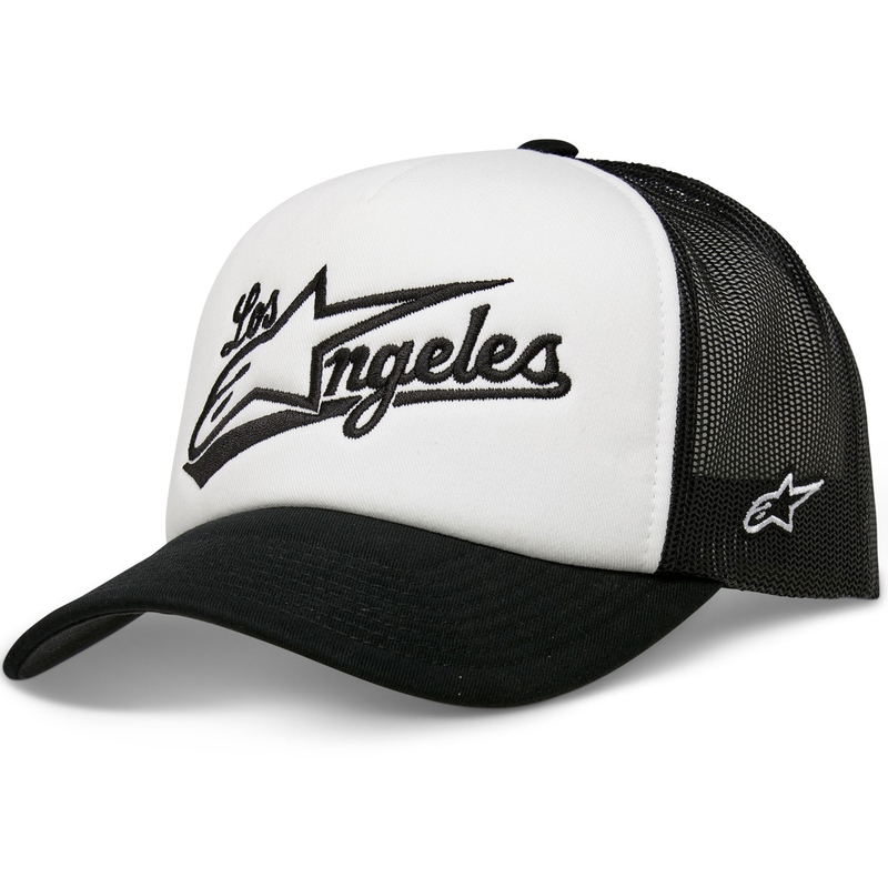 Alpinestars Los Angeles Foam Trucker kepurė balta ir juoda