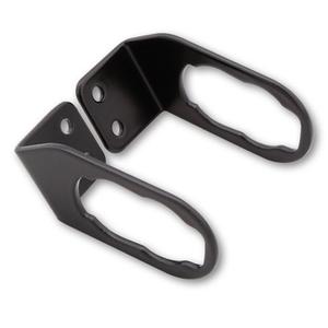 Originalių posūkių signalų laikiklis "Highsider Pro", skirtas "Kawasaki" valstybinio numerio ženklams, juodas