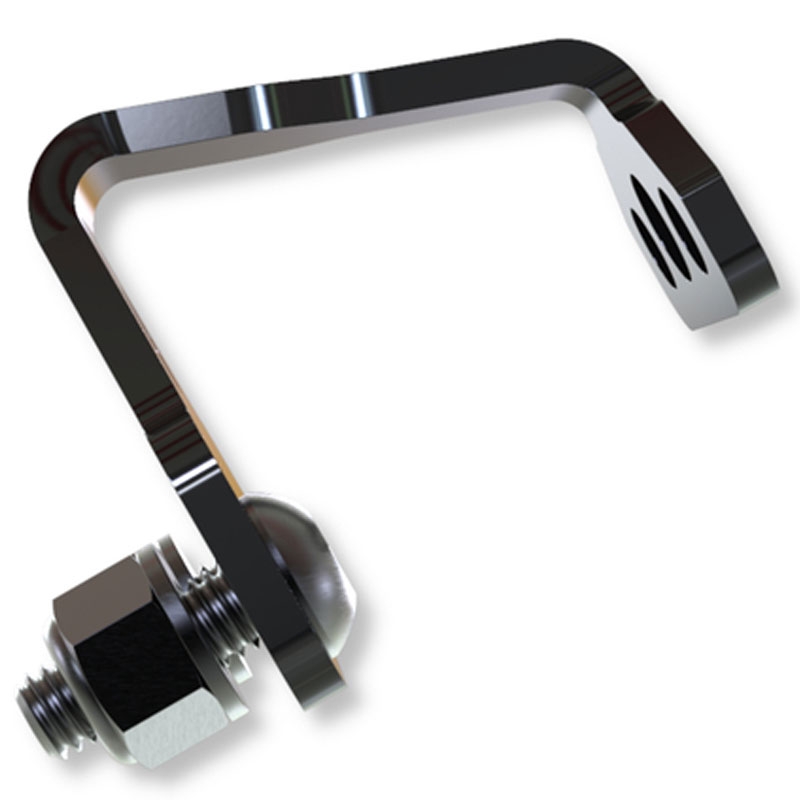 Numerio ženklo žibinto laikiklis Highsider Pro S juodas