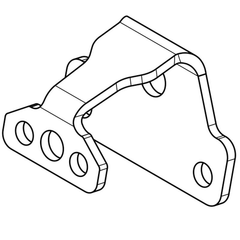 Numerio ženklo žibinto laikiklis Highsider Pro S juodas