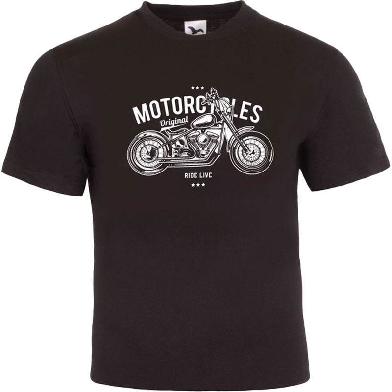 RSA Motorcycles Ride Live marškinėliai juodi