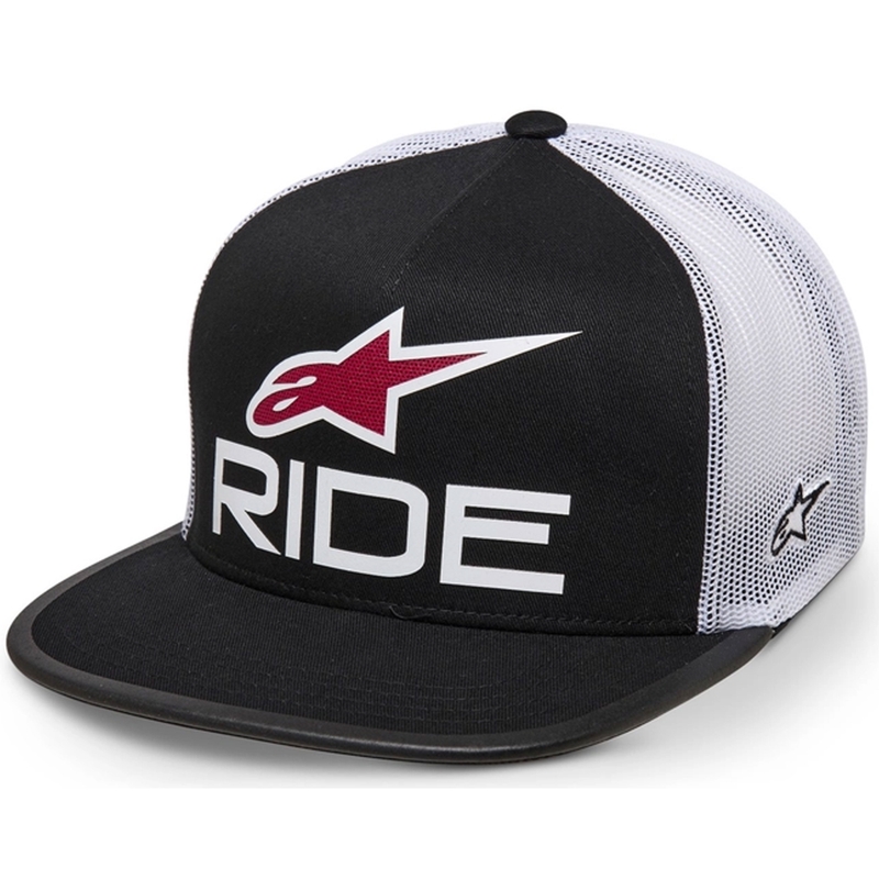 Alpinestars Ride 4.0 ER kepurė juoda, balta ir raudona