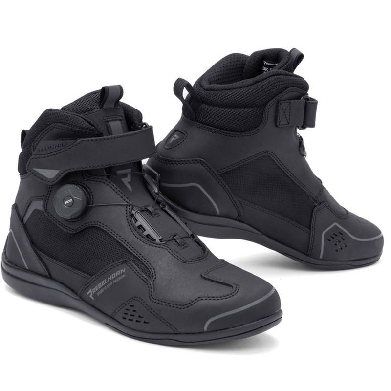 "Rebelhorn Spark II" juodi motociklininko batai