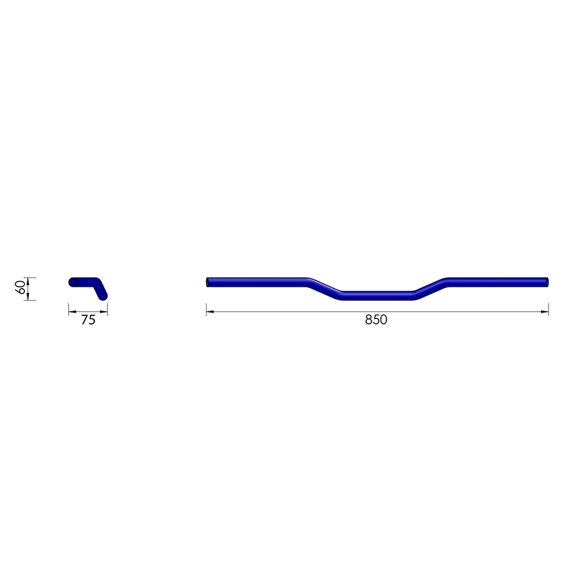 "Highsider Pro Street Bar L00" 25,4 mm juoda
