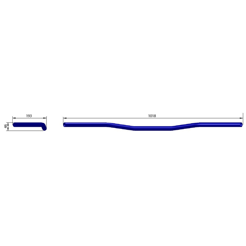 Vairas motociklui Highsider Pro Wide Bar L11 1" colis, 95 mm chromas