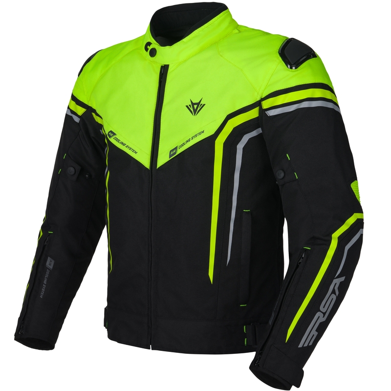 Motociklininko striukė RSA Compact 2 EVO black-grey-fluo yellow