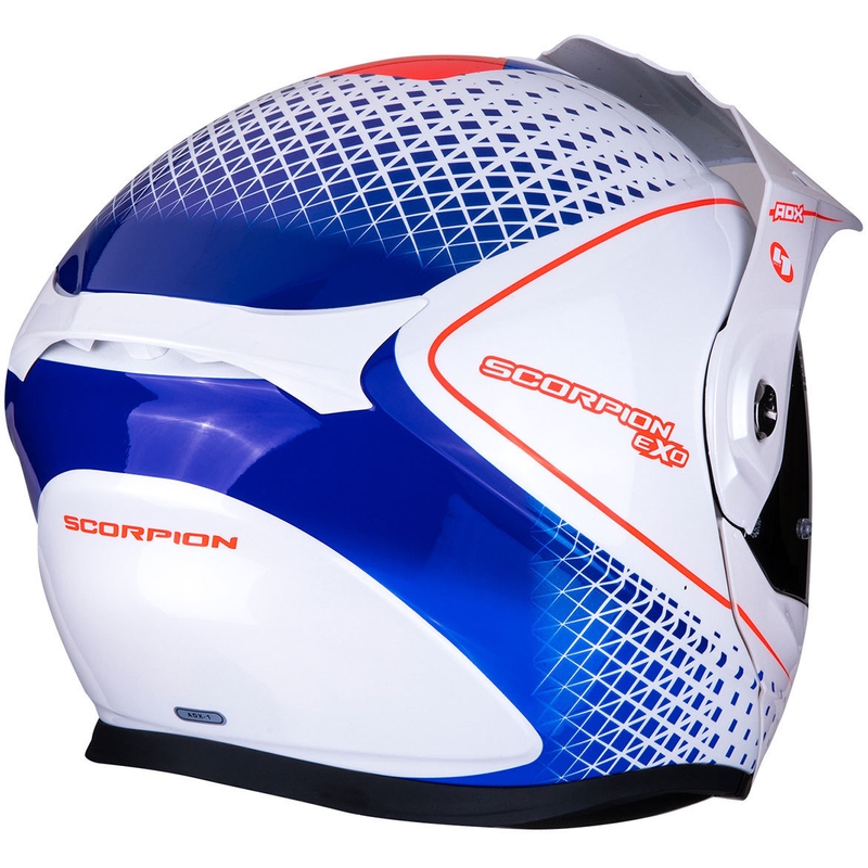 Výklopná enduro přilba Scorpion ADX-1 Horizon bílo-červeno-modrá výprodej