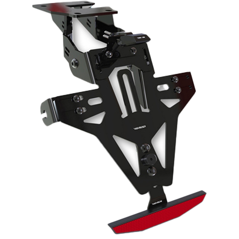 Numerio ženklo laikiklis su žibintu Highsider Akron RS PRO Kawasaki ER-6 juodas