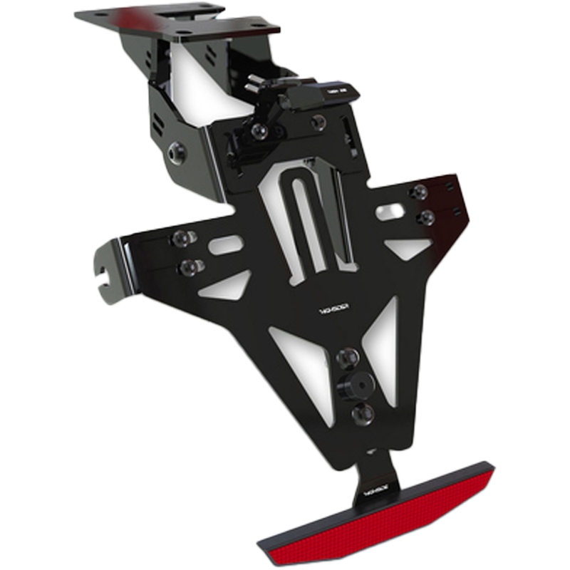 Numerio ženklo laikiklis su žibintu Highsider Akron RS PRO Kawasaki Ninja, Z750, Z1000 juodas