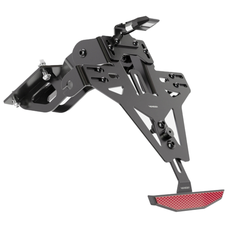 Numerio ženklo laikiklis su žibintu Highsider Akron RS PRO Kawasaki Z650, Ninja 650 juodas