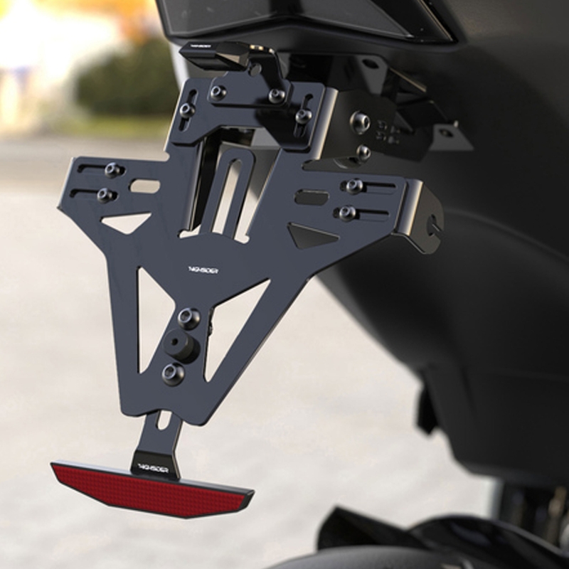 Numerio ženklo laikiklis su žibintu Highsider Akron RS PRO Ducati Scrambler 800 juodas