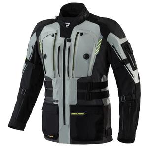 Motociklininko striukė Rebelhorn Patrol pilka-juoda-fluo yellow