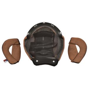 "Cassida Oxygen 2.0" šalmo interjeras juodos ir rudos spalvos