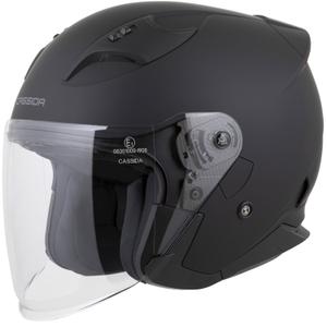 "Cassida Reflex 2.0 Solid open" motociklininko šalmas matinis juodai tamsiai pilkas