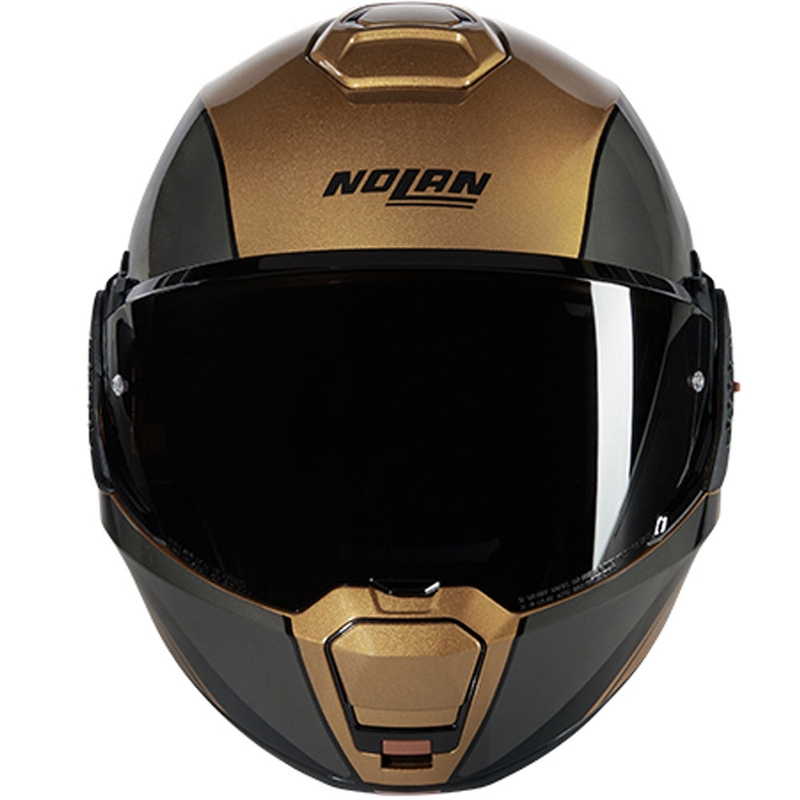 Apverčiamas motociklininko šalmas Nolan N120-1 Verniciatura Speciale N-COM 342 sand-black