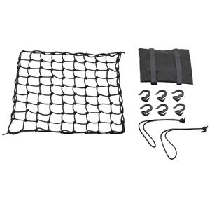 Lankstus bagažo tinklas motociklui su plastikiniais kabliukais Daytona 40 x 40 cm juodas