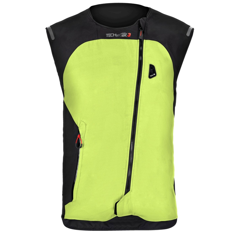 "Alpinestars Tech-Air®3 V2" sistemos fluoro geltonai juoda liemenė su oro pagalvėmis