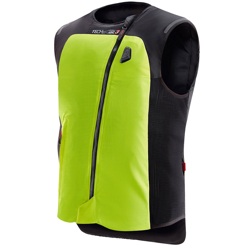 "Alpinestars Tech-Air®3 V2" sistemos fluoro geltonai juoda liemenė su oro pagalvėmis