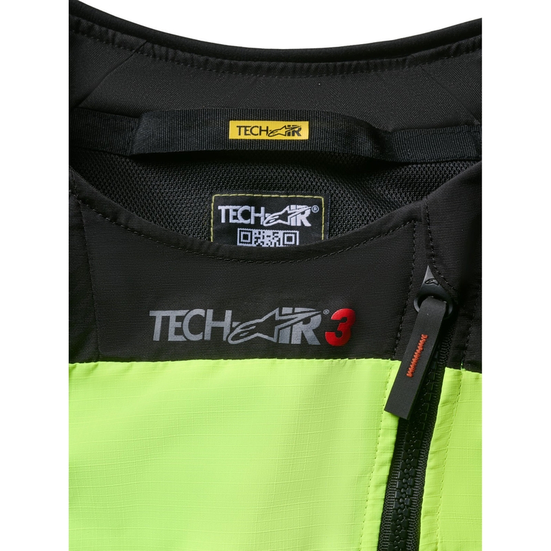 "Alpinestars Tech-Air®3 V2" sistemos fluoro geltonai juoda liemenė su oro pagalvėmis