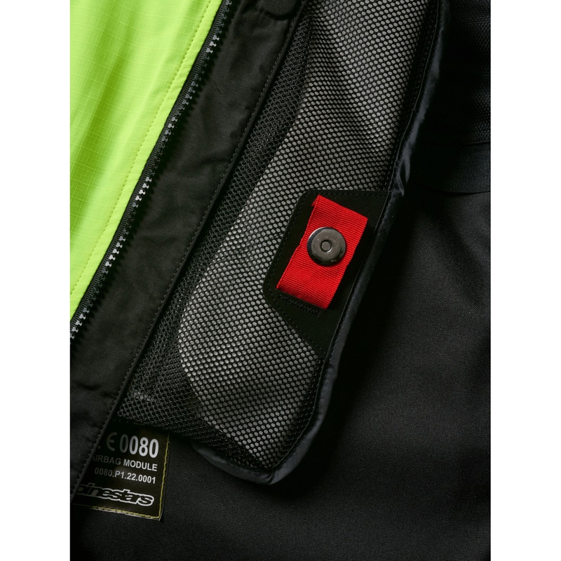"Alpinestars Tech-Air®3 V2" sistemos fluoro geltonai juoda liemenė su oro pagalvėmis