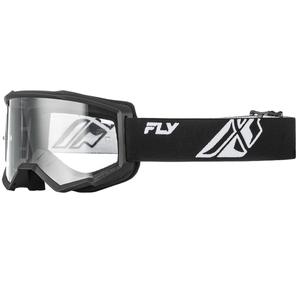 Motokroso akiniai Fly Racing Focus black and white II clear plexi