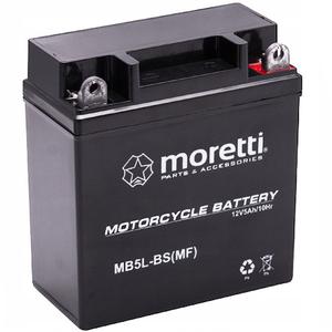 Priežiūros nereikalaujantis gelinis akumuliatorius Moretti MB5L-BS, 12V 5Ah, be įtampos matuoklio