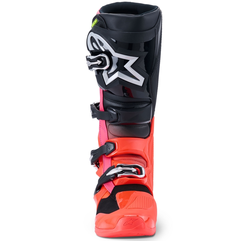 Alpinestars Tech 7 black-fluo red-fluo pink motociklininko batai