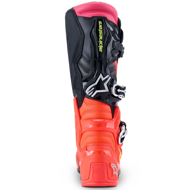 Alpinestars Tech 7 black-fluo red-fluo pink motociklininko batai