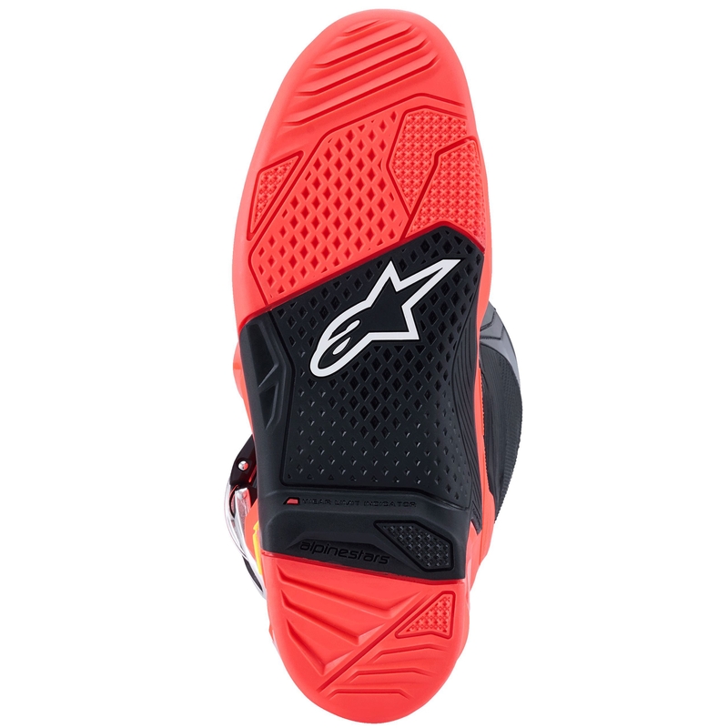 Alpinestars Tech 7 black-fluo red-fluo pink motociklininko batai