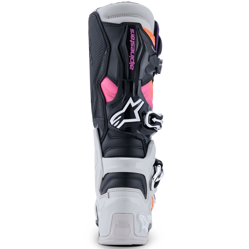 Alpinestars Tech 7 Black-Light Grey-Fluo Orange-Gradient motociklininkų batai