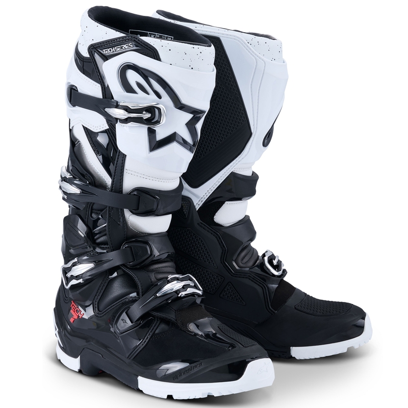 "Alpinestars Tech 7 Enduro" juodai balti motociklininko batai