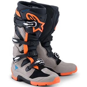 Alpinestars Tech 7 Enduro Black-Dark Grey-Fluo Orange motociklų batai