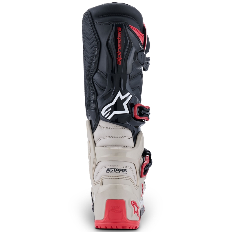 "Alpinestars Tech 7 Enduro Black-Light Grey-Red" motociklininko batai