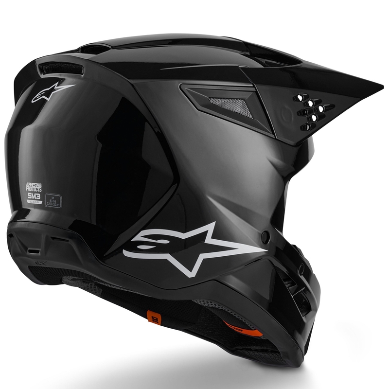 Alpinestars S-M3 Solid motokroso šalmas juodas