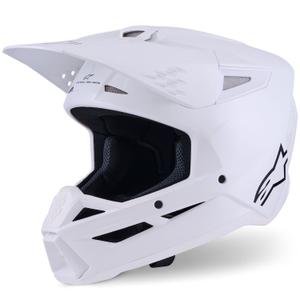 "Alpinestars S-M3" kietasis motokroso šalmas baltas