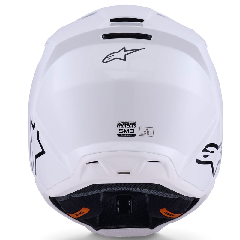 "Alpinestars S-M3" kietasis motokroso šalmas baltas
