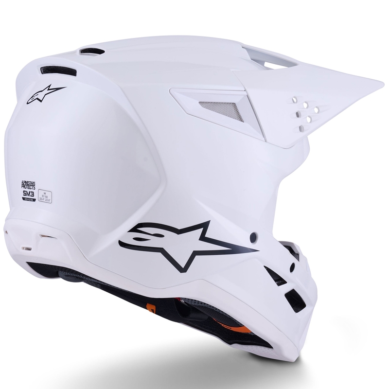 "Alpinestars S-M3" kietasis motokroso šalmas baltas