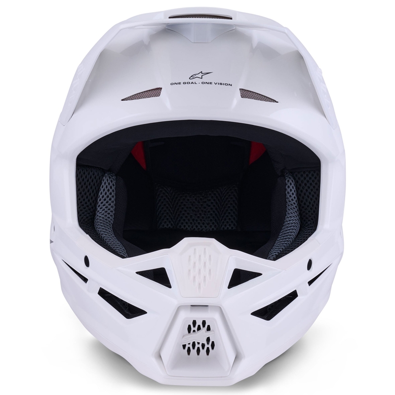 "Alpinestars S-M3" kietasis motokroso šalmas baltas