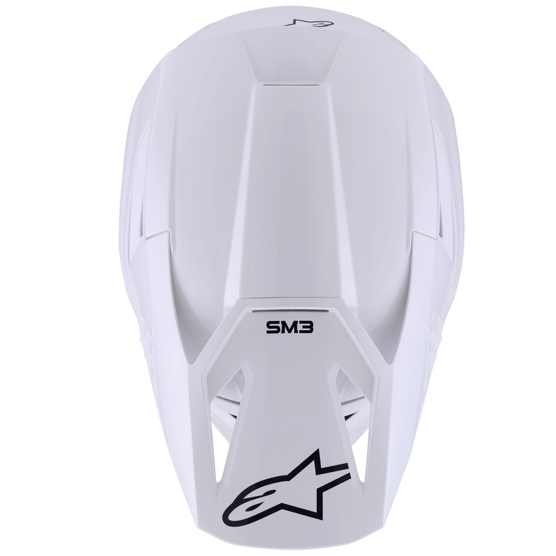 "Alpinestars S-M3" kietasis motokroso šalmas baltas