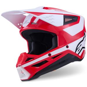 Alpinestars S-M3 Heat motokroso šalmas raudonos, baltos ir juodos spalvų