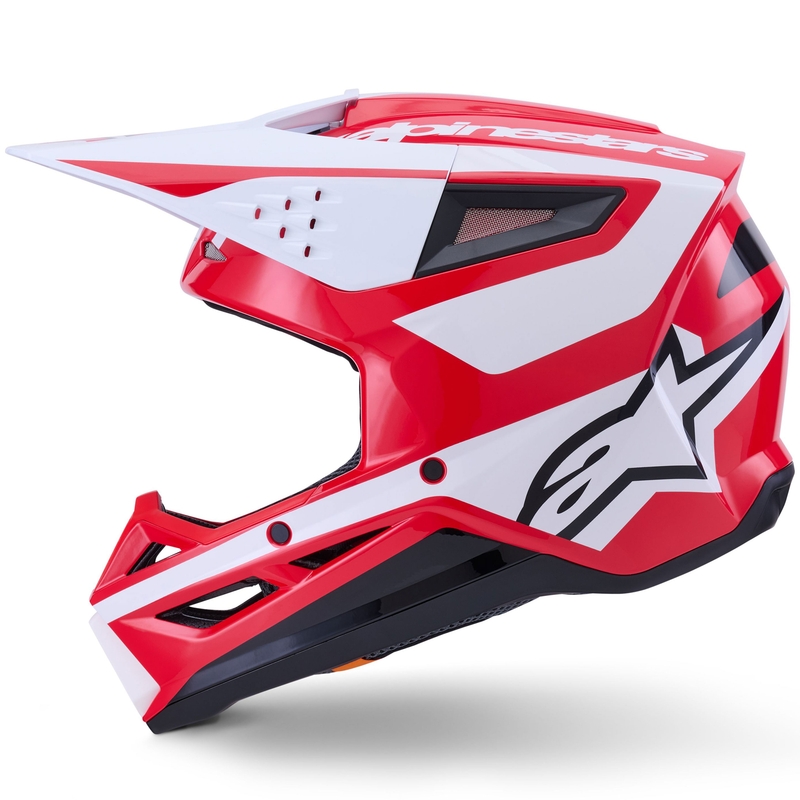 Alpinestars S-M3 Heat motokroso šalmas raudonos, baltos ir juodos spalvų