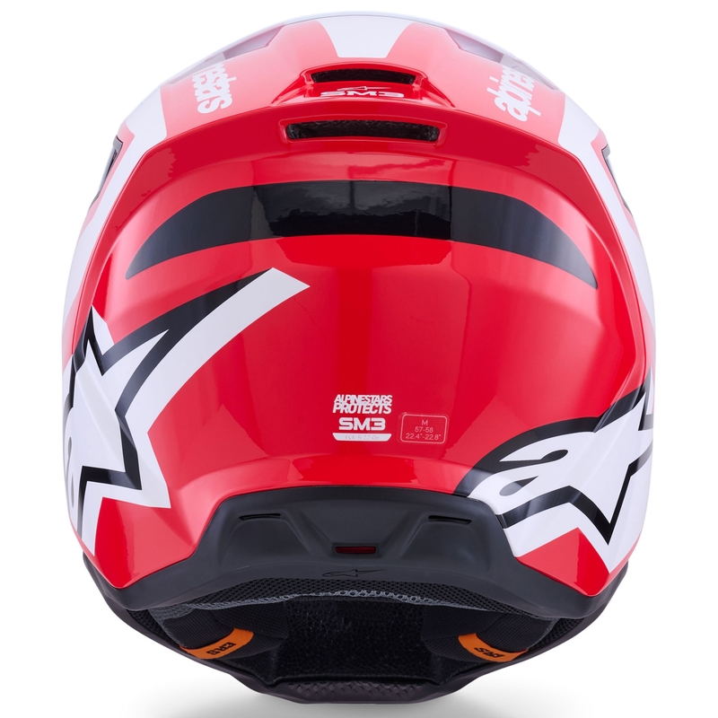 Alpinestars S-M3 Heat motokroso šalmas raudonos, baltos ir juodos spalvų