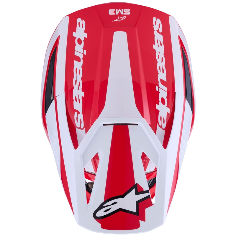 Alpinestars S-M3 Heat motokroso šalmas raudonos, baltos ir juodos spalvų