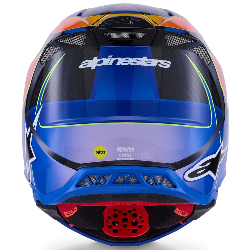Alpinestars Supertech S-M10 Era mėlynas-raudonas-fluo geltonas motokroso šalmas