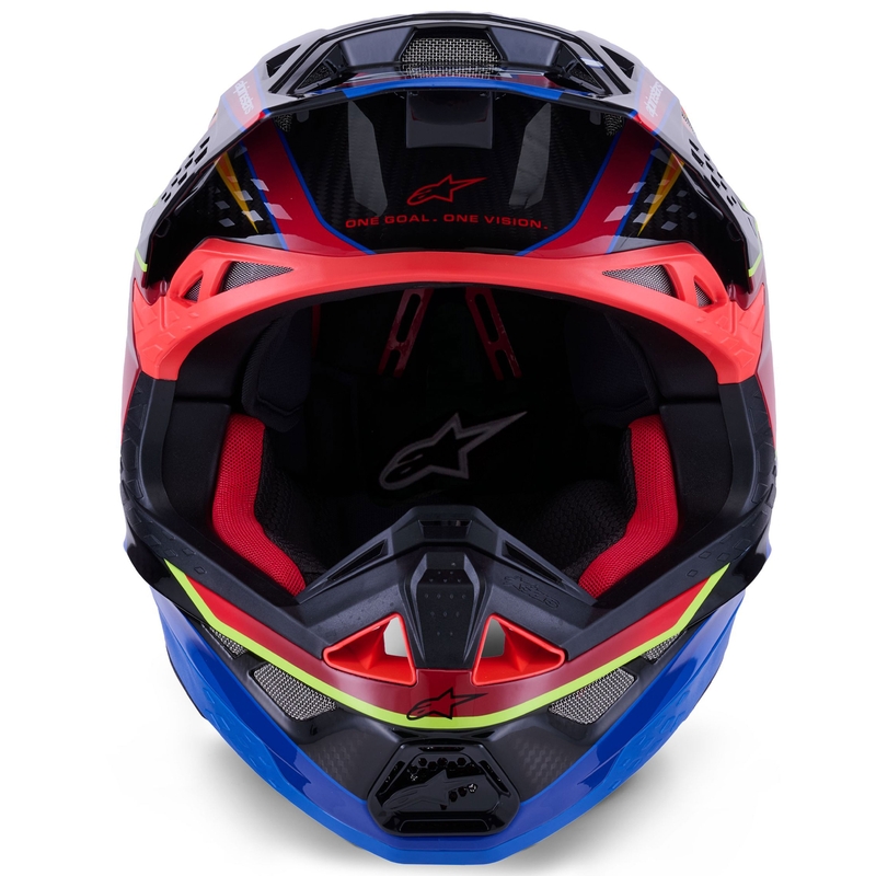 Alpinestars Supertech S-M10 Era mėlynas-raudonas-fluo geltonas motokroso šalmas