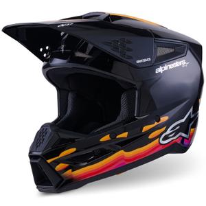 "Alpinestars S-M3 Force" juodas-geltonas-raudonas-baltas motokroso šalmas